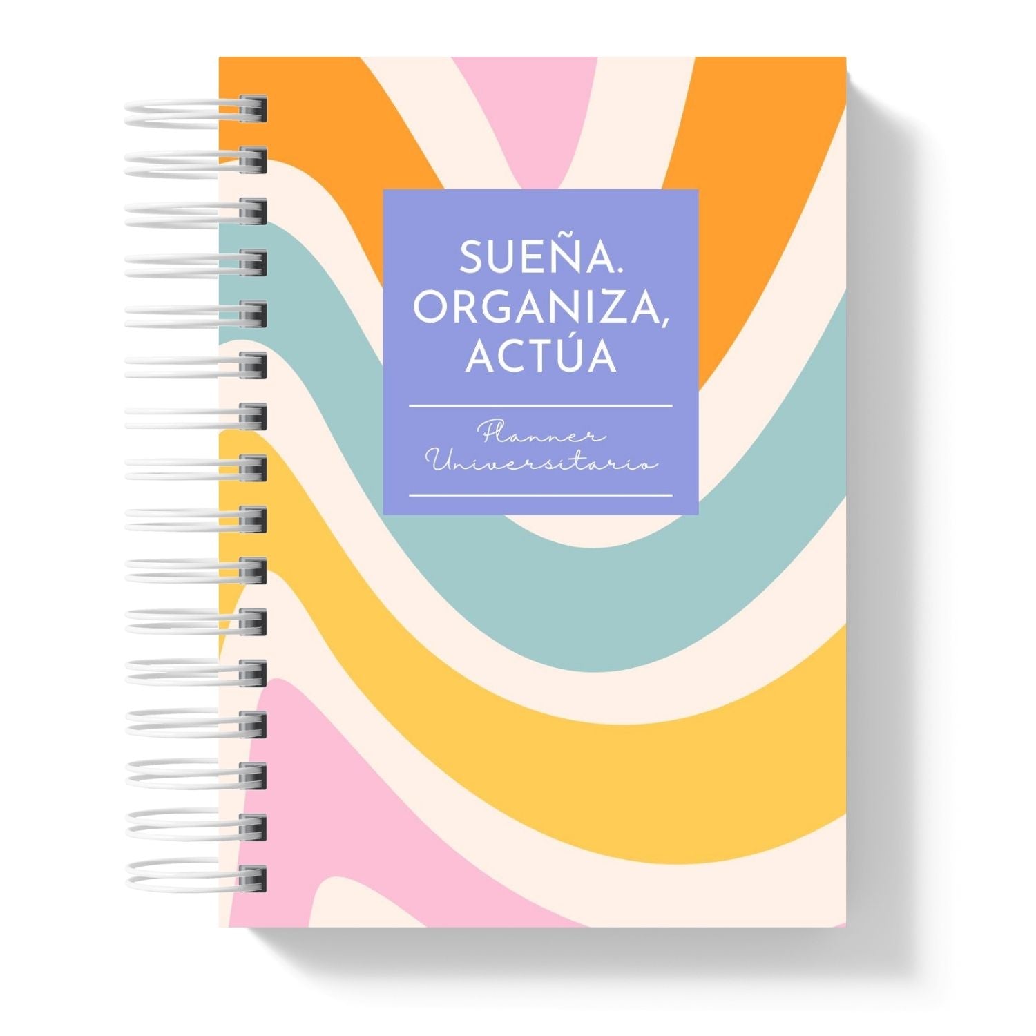 Planner Universitario 2026 Sueña, Organiza y Actúa Retro Waves