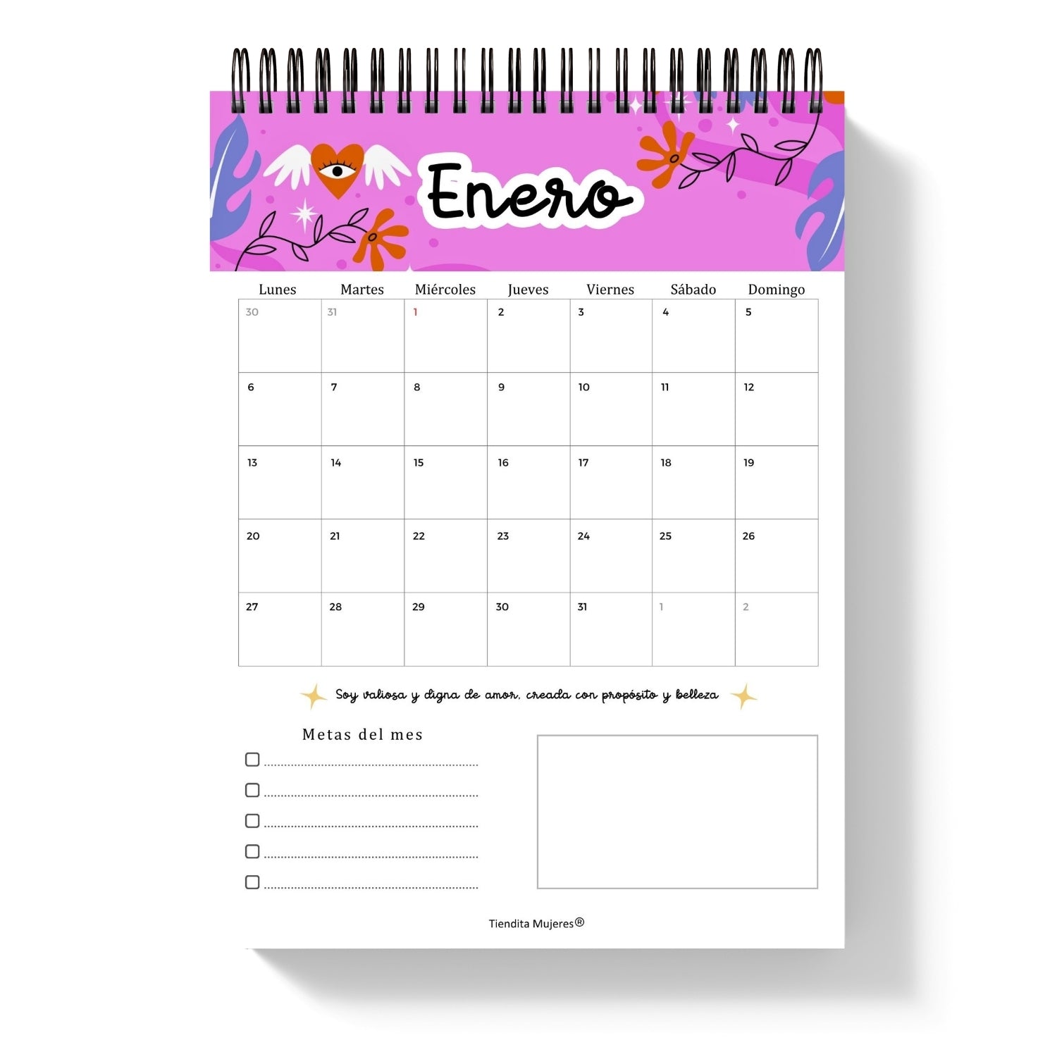 Calendario de pared 2026: Energía y Autocuidado