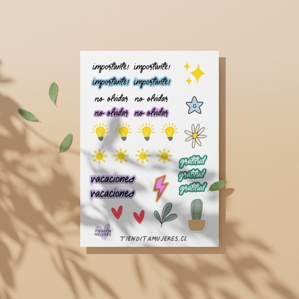 Lámina de Sticker Agenda