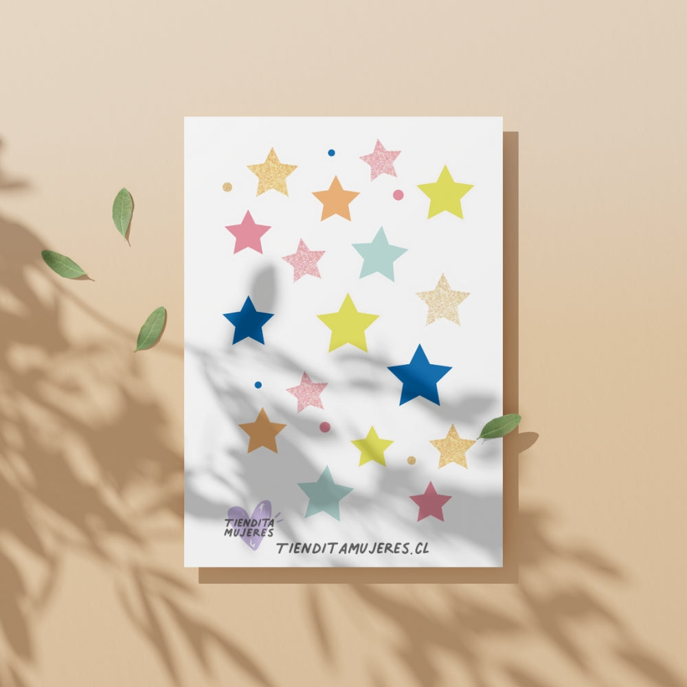 Lámina de Sticker estrellas