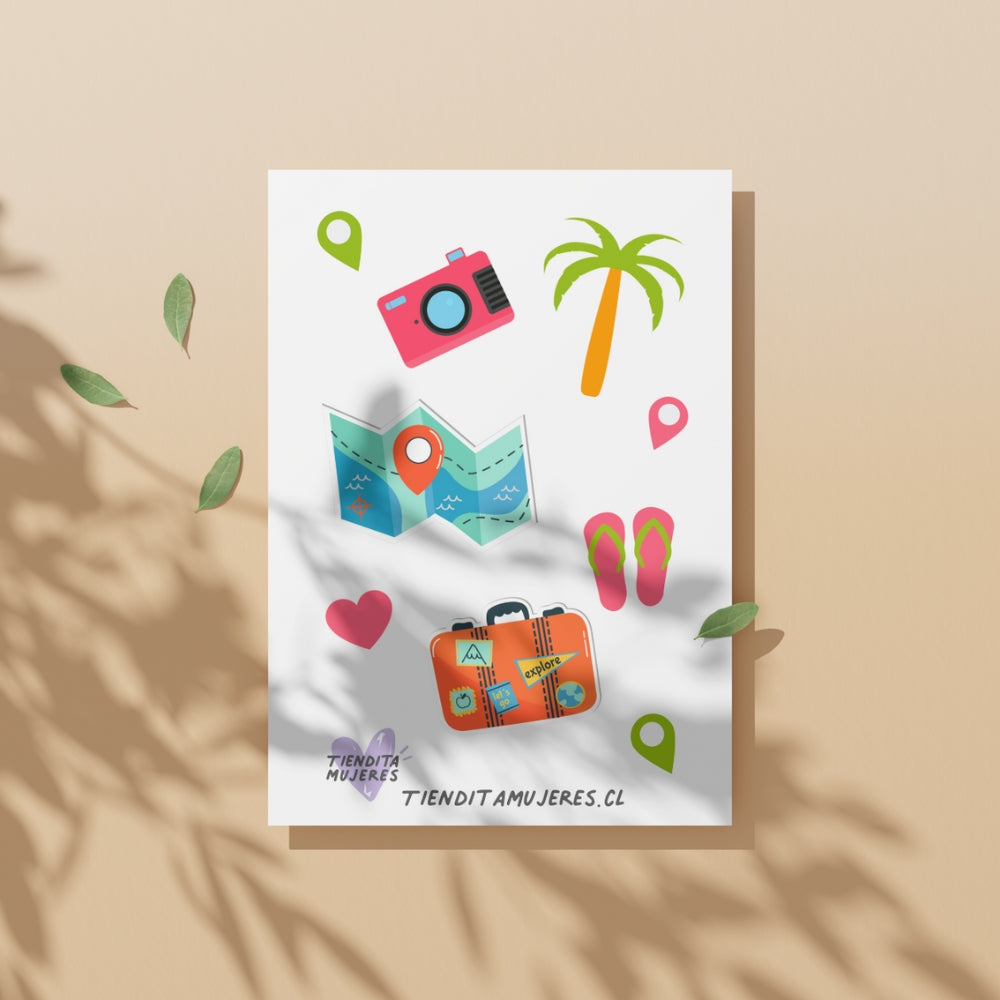 Lámina de Sticker viaje