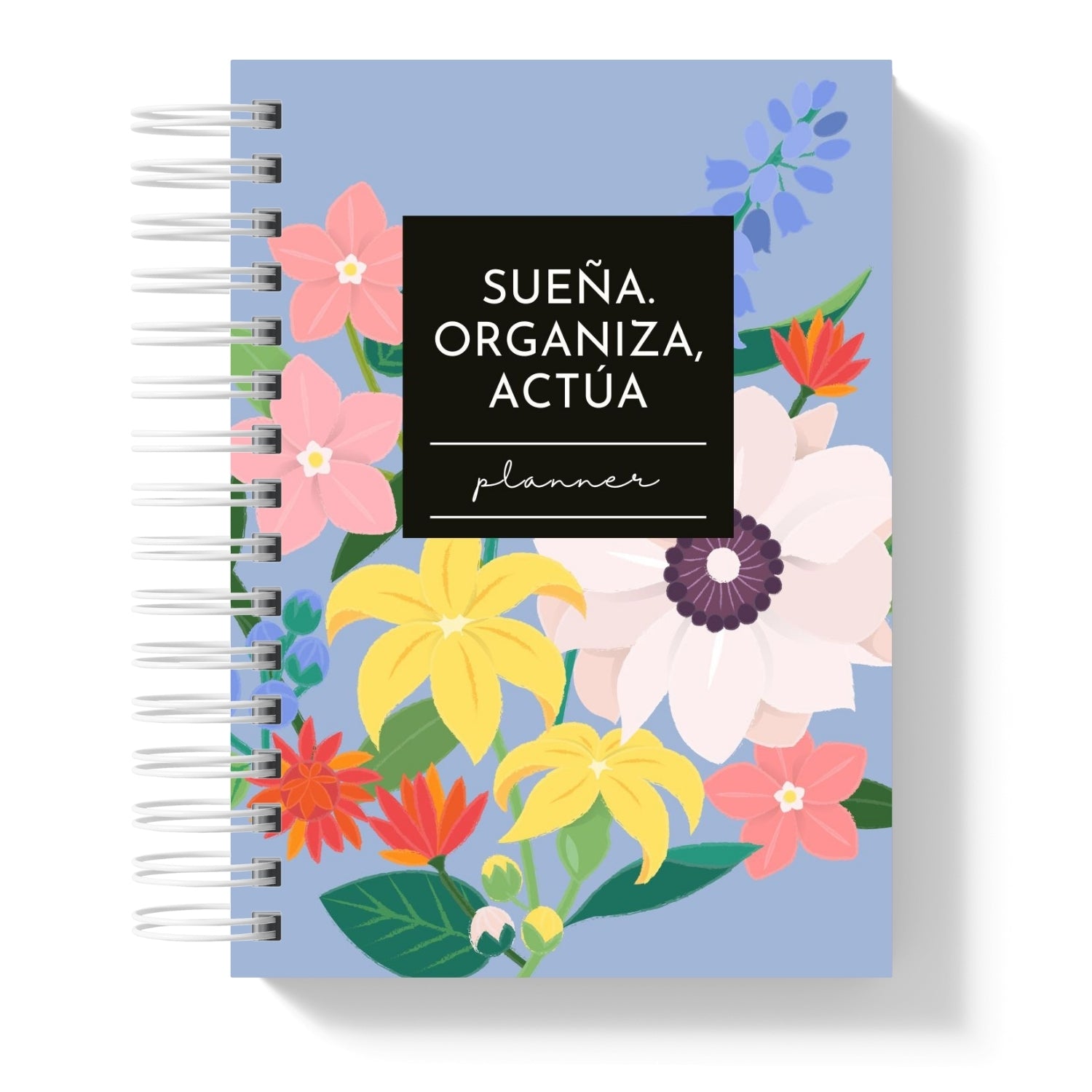 Planner 2026 Sueña, Organiza y Actúa Blue Blooms