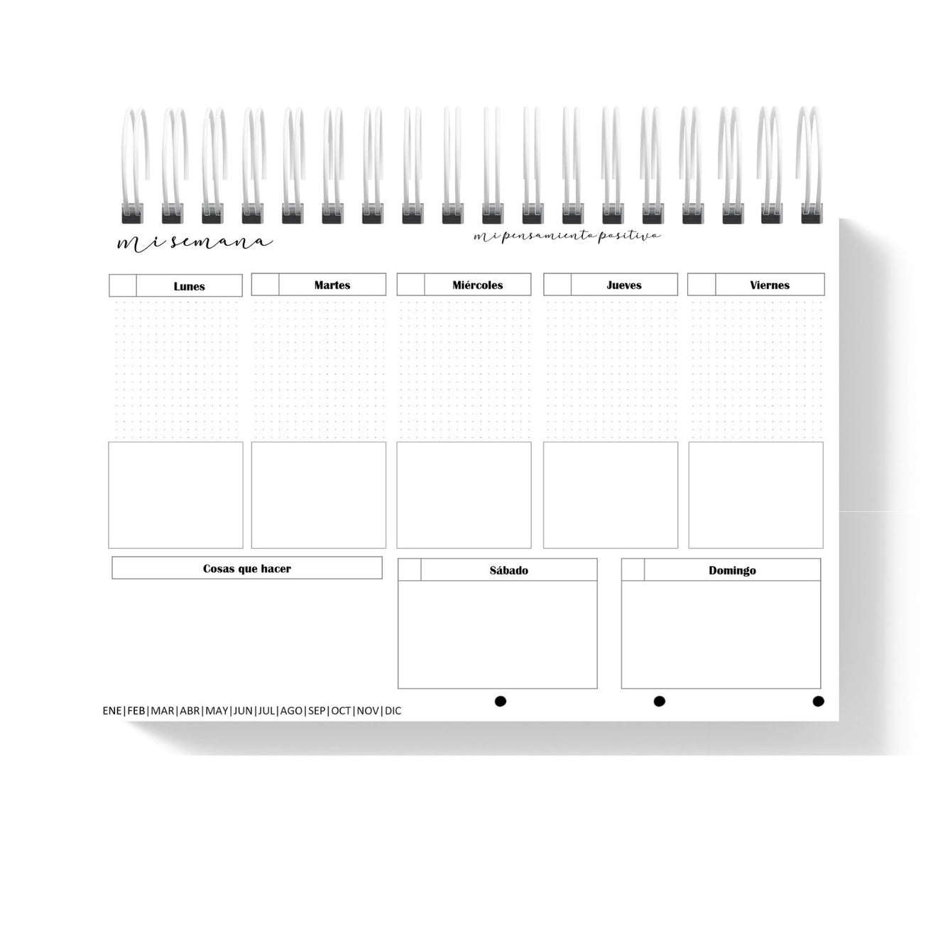 Organizador Semanal Believe, Dream, Manifest