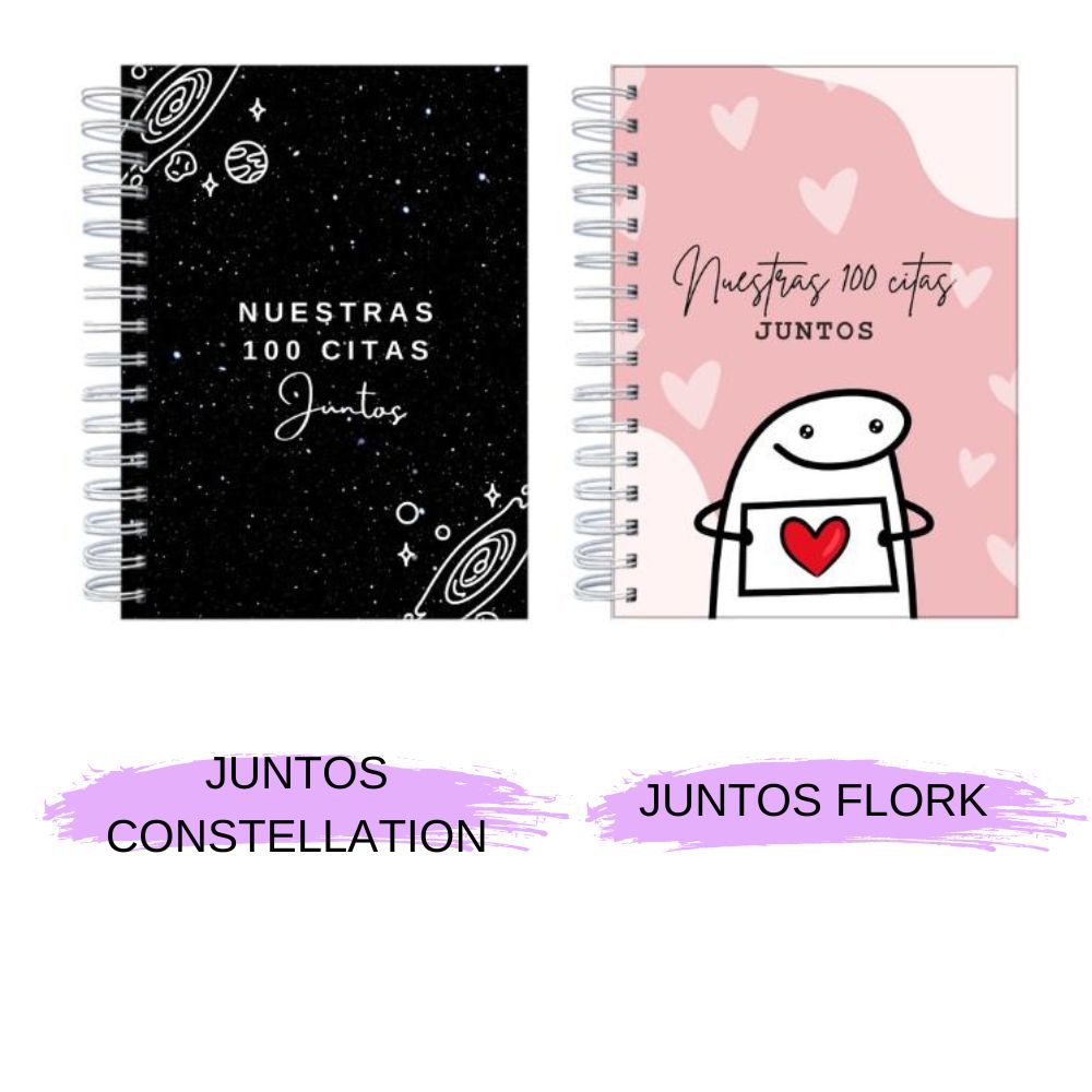 Cuaderno de 100 citas Juntos constellation – Tiendita Mujeres