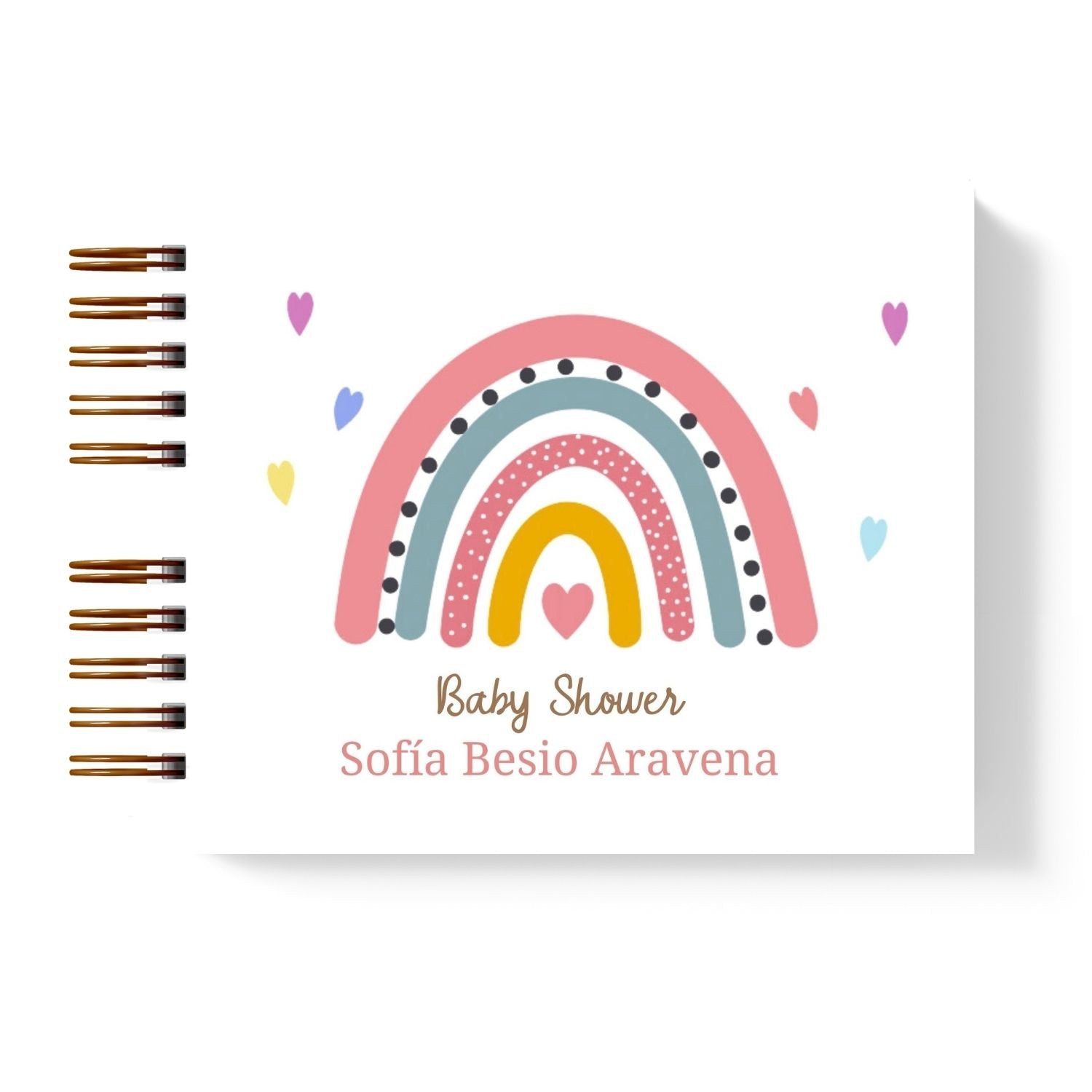 Libro de Recuerdos para Baby Shower Rainbow