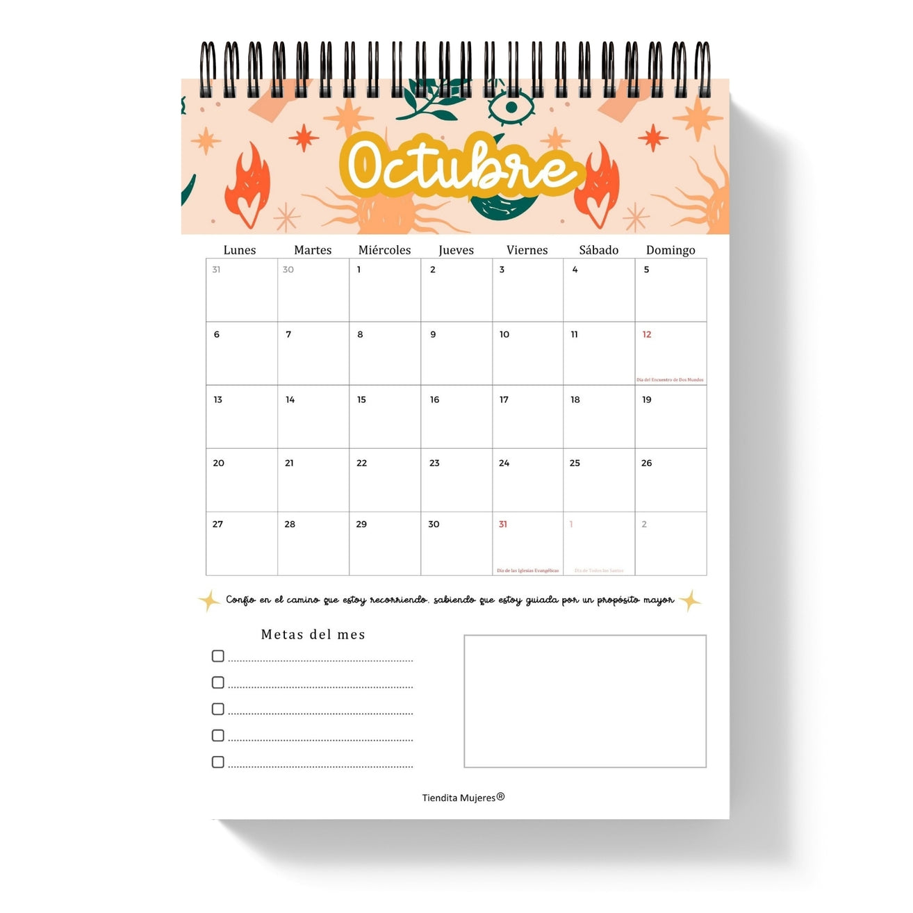 Calendario de pared 2026:  Energía y Autocuidado