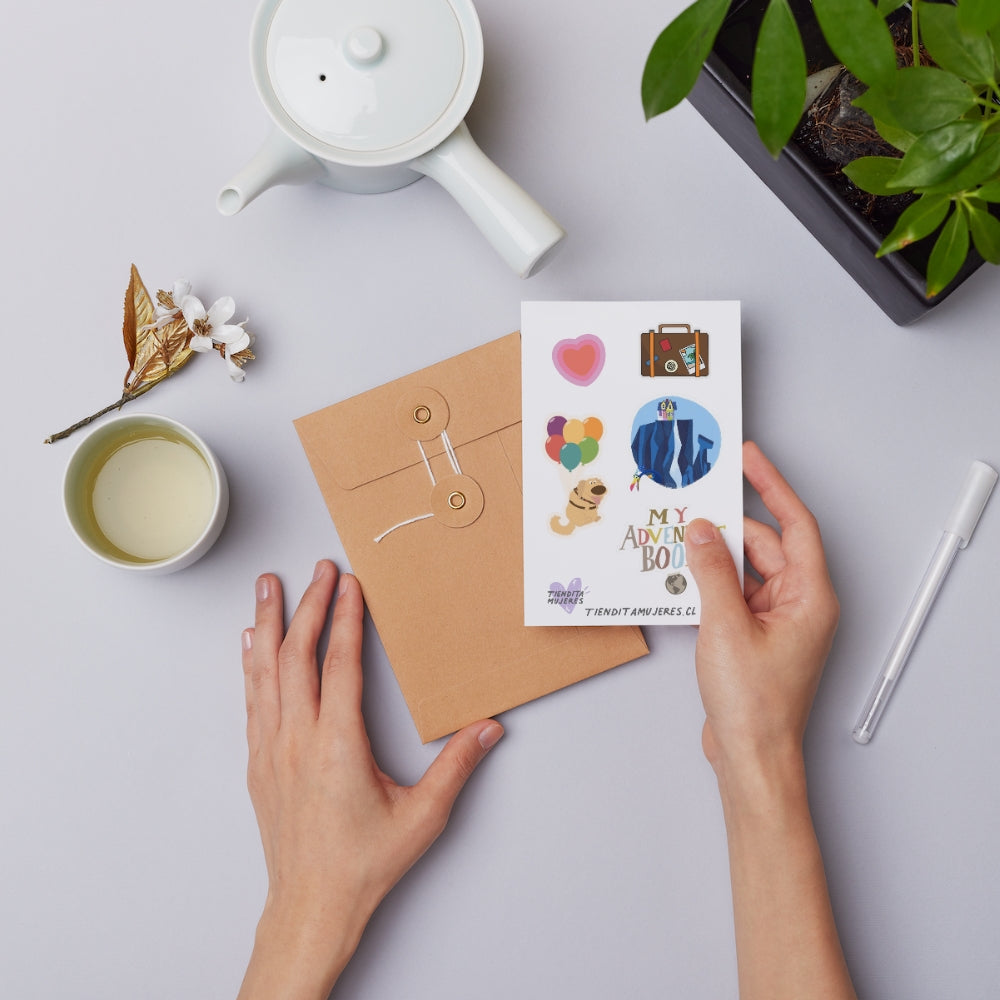 Lámina de Sticker Nuestra aventura globos