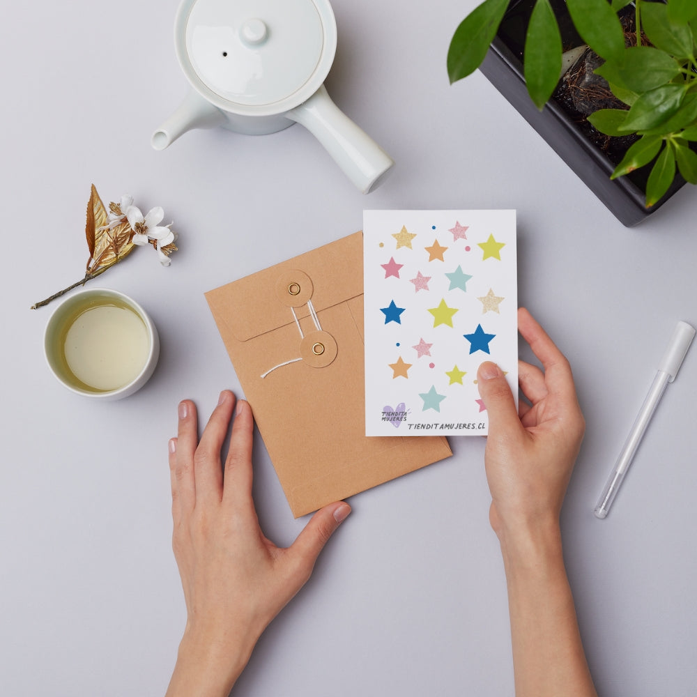 Lámina de Sticker estrellas