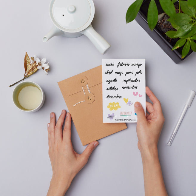 Lámina de Sticker meses