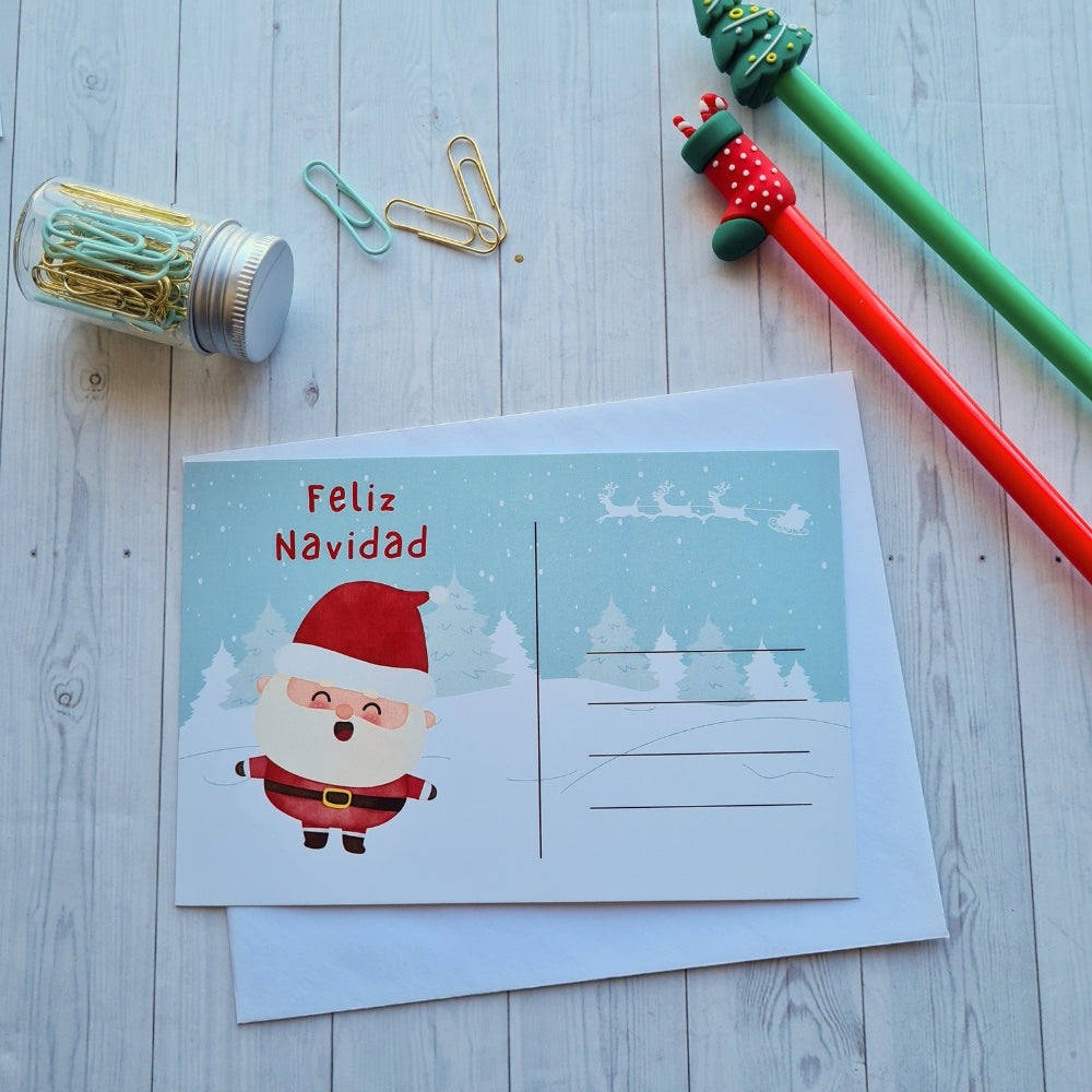 Postal Navideña Santa